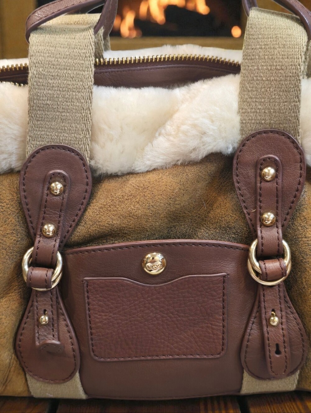UGG Australia Shearling Satchel Bag - Picture 5 of 14
